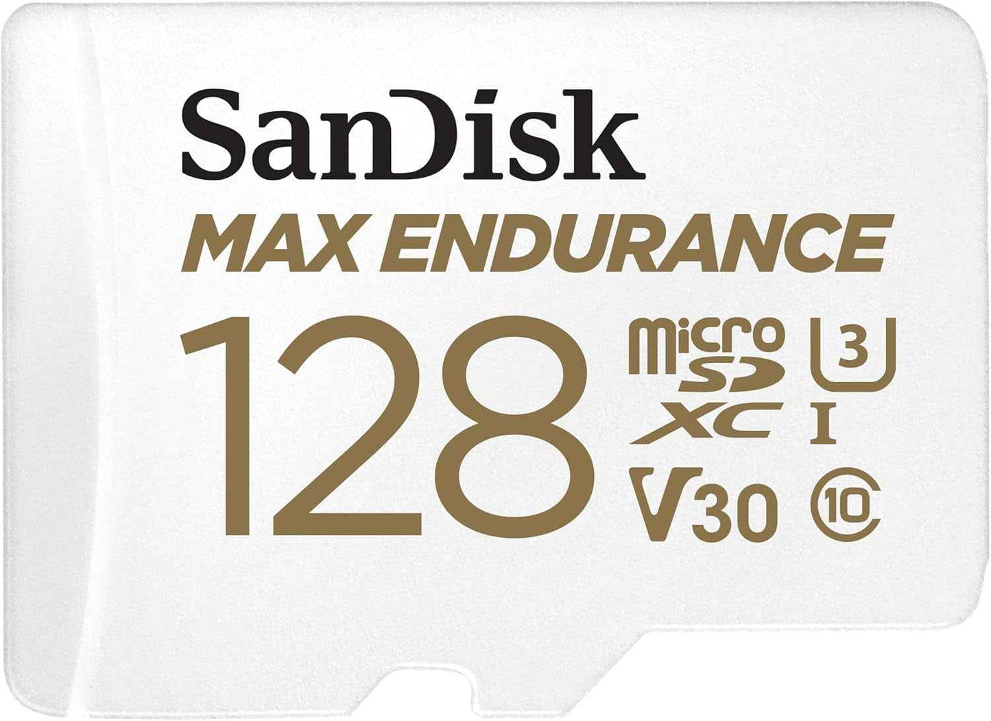 MAX ENDURANCE Video Monitoring for Dashcams & Home Monitoring 128 GB Microsdxc Memory Card + SD Adaptor 60,000 Hours Endurance
