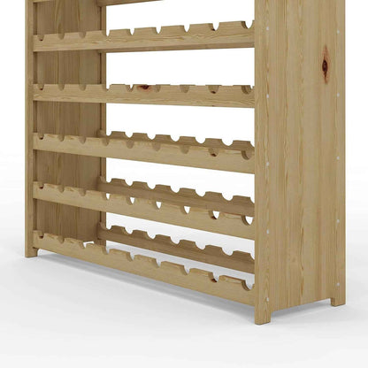 Série RW Étagère À Vin En Bois Pour Bouteilles, Anthracite, Marron, Naturel, RW-3, 13-15 Couchés, Pour 91-135 Bouteilles, Vin, Porte-Bouteilles (Naturel, RW-3-135, 198 X 92 X 26,5, Pour 135