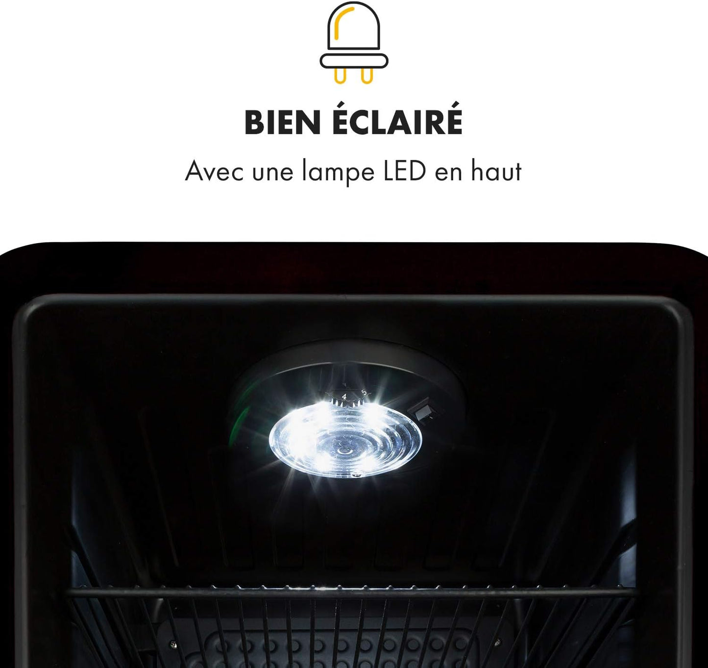 Poplife Refroidisseur De Boissons - Mini-Bar, Réfrigérateur Rétro, 0-10°C, Seulement 39 Db, 70 L, Écologique, Porte À Double Vitrage, Design Rétro, Noir
