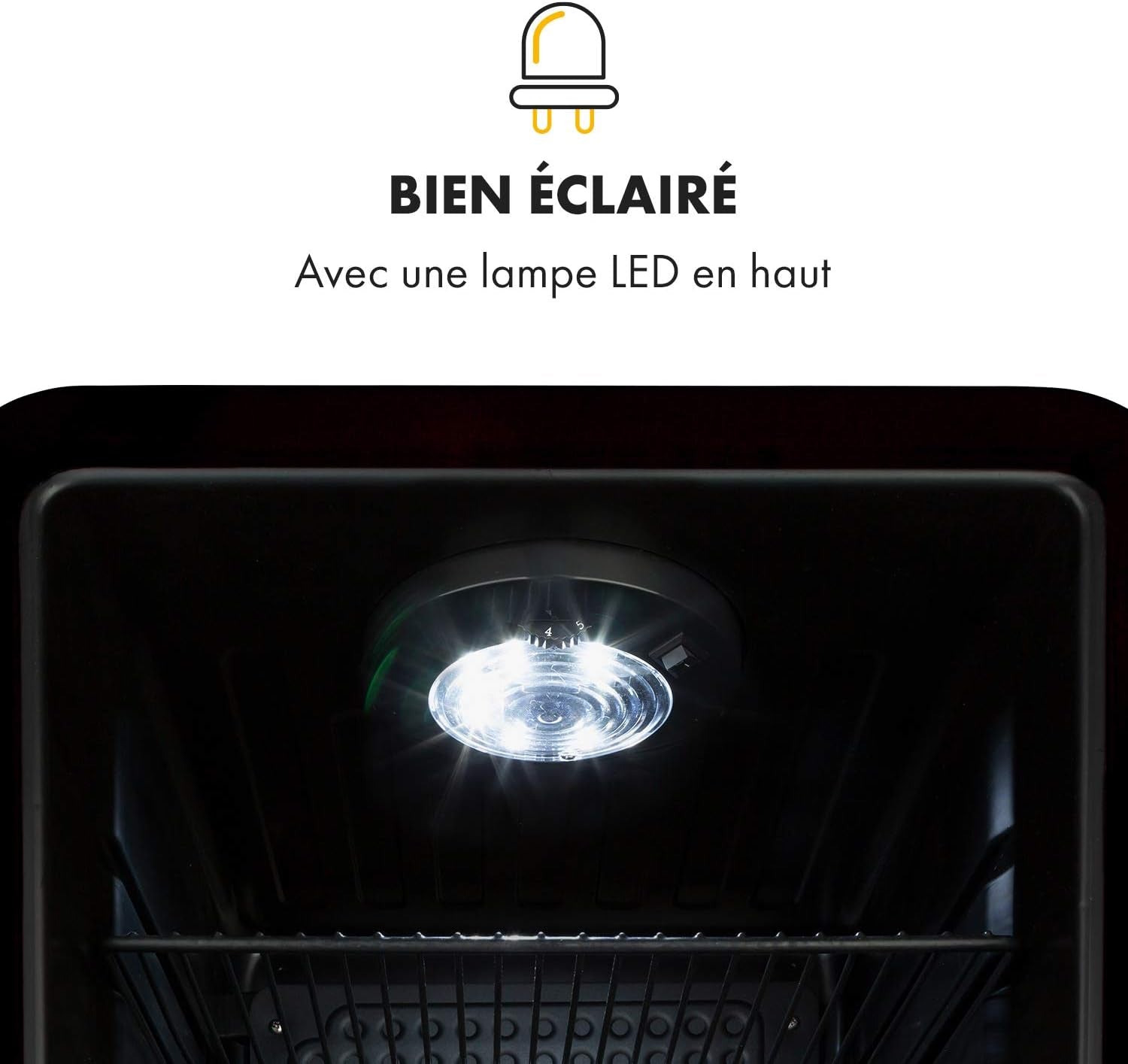 Poplife Refroidisseur De Boissons - Mini-Bar, Réfrigérateur Rétro, 0-10°C, Seulement 39 Db, 70 L, Écologique, Porte À Double Vitrage, Design Rétro, Noir