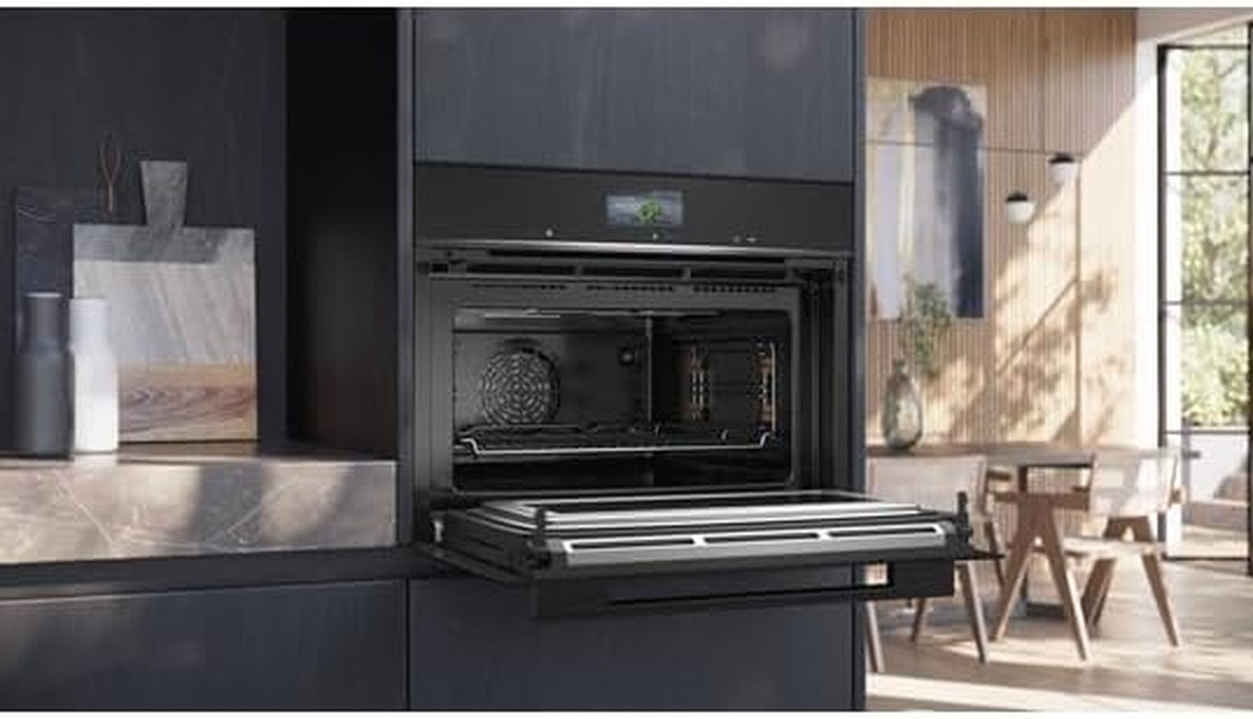 SIEMENS Four Encastrable Pyrolyse CM776G1B1, IQ700, Combiné Compact
