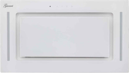 217 PRIME Hotte De Plafond 52 Cm Blanche Encastrée Avec Bloc De Ventilation, Cadre En Verre, 3 Niveaux, 1000 M³/H, Hotte Encastrée, Télécommande