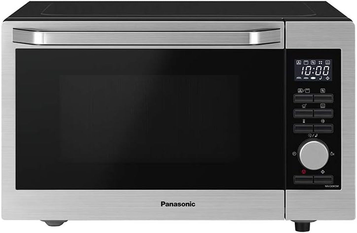 NN-C69KSMEPG Four Micro-Ondes Combiné Gril Et Plateau Tournant En Verre, 30L, 1000W, 40/100-220°C, 30 Programmes, Décongélation Auto, 5 Niveaux De Puissance, Minuterie, LED, Acier Inoxydable