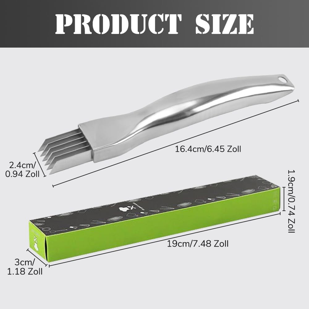 Shred Silk the Knife, 2024 New Couteau À Oignon Vert Haché En Acier Inoxydable, Couteau À Déchiqueter, Couteau À Déchiqueter, Gadget Multifonctionnel Pour Trancher Les Aliments Ménagers (1Pcs)