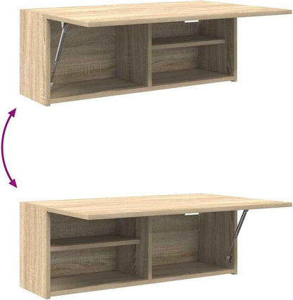 Armoire Murale De Bain Chêne Sonoma 80X25X30 Cm Bois Ingénierie