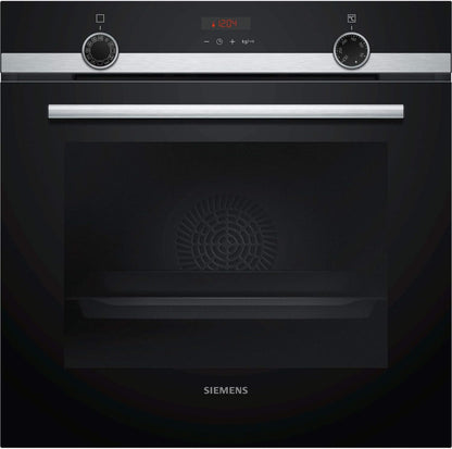 HB574AER0 Iq300 Four Multifonction Pyrolyse, 60 Cm, 3600 W, 10 Programmes Automatiques, Verrouillage De Sécurité, Noir Et Acier Inoxydable