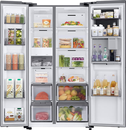 RH69B8921S9/EG Side-By-Side Réfrigérateur Latéral 178 Cm 645 Beverage Center, Dual Ice Maker, Twin Cooling+, No Frost+, Raccordement Eau Fraîche, Aspect Acier Inoxydable