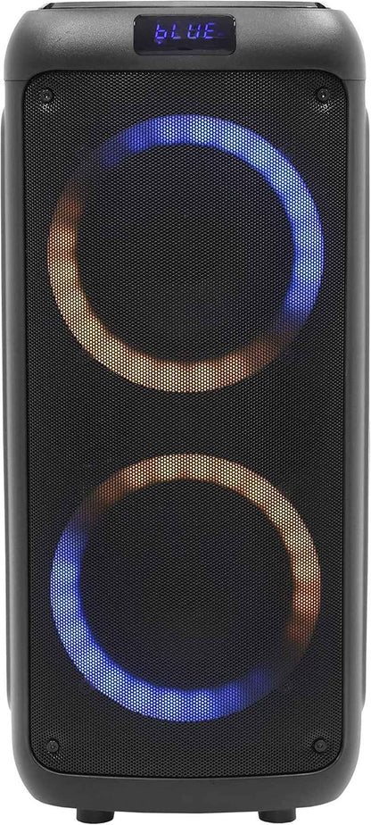 Boomtone DJ Boomaster 300 Enceinte Bluetooth Lumineuse LED Portable Puissante 250W, Enceinte Karaoke, Bluetooth Sans Fil, TWS, Rechargeable USB, Tuner, Lecteur Usb/Carte SD. Télécommande Fournie