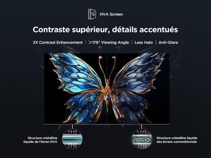 TCL Téléviseur LED Direct 50V6C 50" 4K HDR Smart TV Avec Google TV (Dolby Audio, Motion Clarity, Compatible Avec Google Assistant & Alexa)