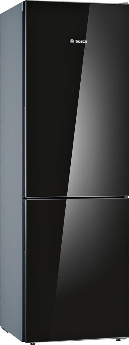 KGV36VBEAS, Série 4, Réfrigérateur Congélateur, Pose Libre, 186 X 60 Cm, 214 L / 94 L, Noir