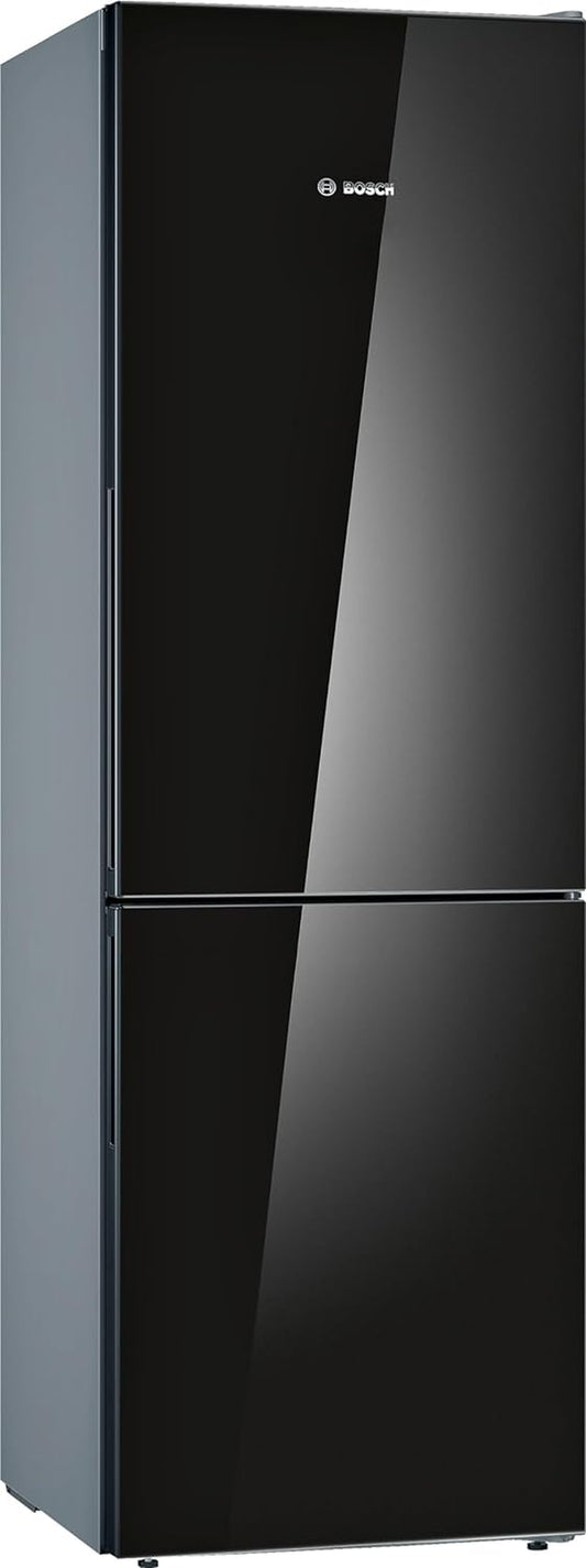 KGV36VBEAS, Série 4, Réfrigérateur Congélateur, Pose Libre, 186 X 60 Cm, 214 L / 94 L, Noir