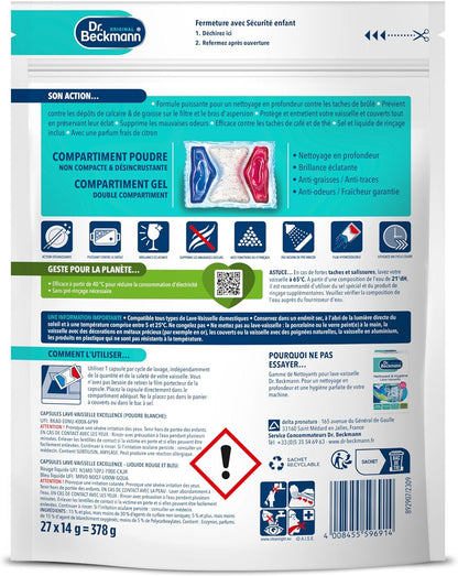 Capsules Lave-Vaisselle EXCELLENCE - Tout En 1 - 27 Capsules