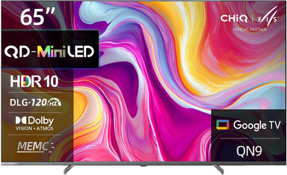 TV Mini QLED 4K 65 Pouces Local Dimming (M65QA9) | Gaming DLG 120Hz, MEMC 60Hz, Support HDR10, Chromecast Intégré