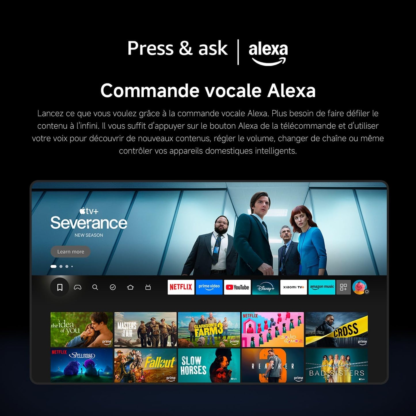 TV F 50, 127 Cm (50 Pouces), 4K UHD, Smart TV, Fire OS8, Contrôle Vocal Alexa, HDR10, MEMC, 60Hz Avec 120Hz Game Boost Mode, 2Go+32Go, Compatible Avec Apple Airplay