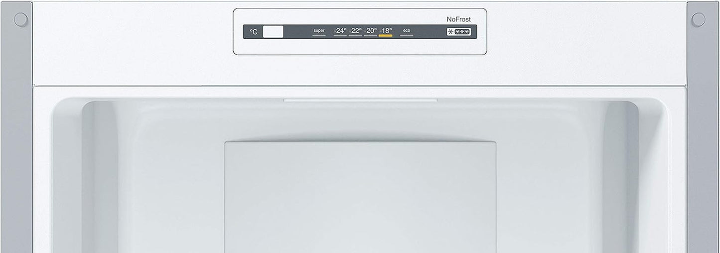 KGN36NLEA Série 2, Réfrigérateur Combiné Pose-Libre - 305L - L 60Cm X H 186Cm - Inox Argent