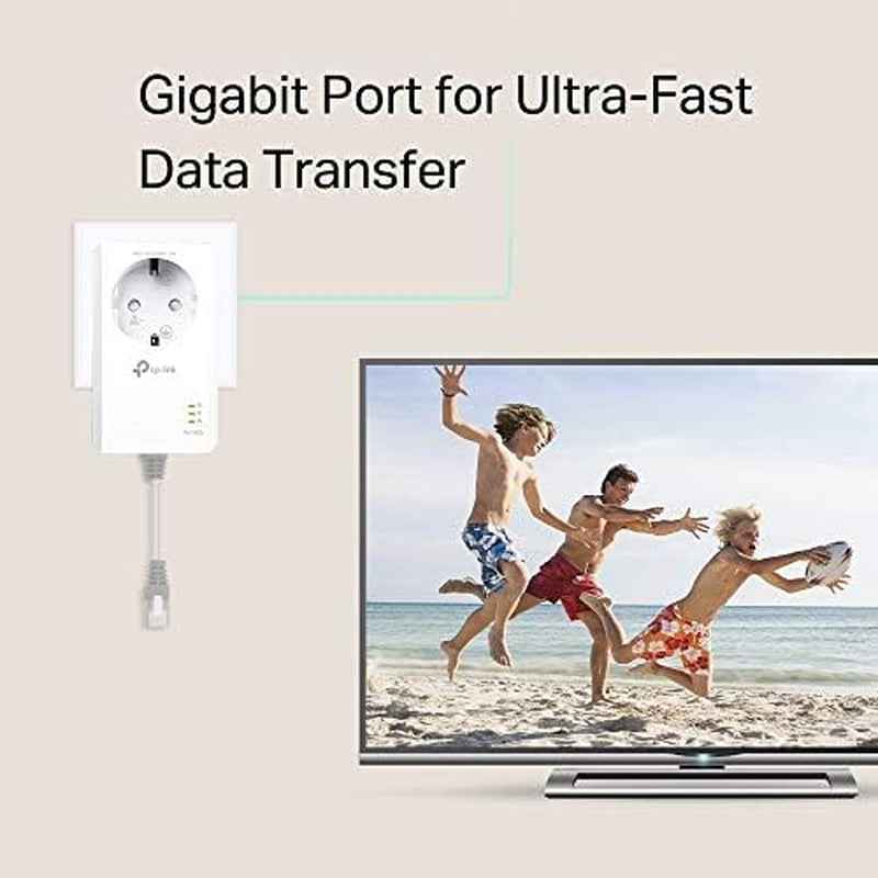Prise CPL 1000 Mbps, Prise Intégrée, Port Gigabit, TL-PA7017P KIT