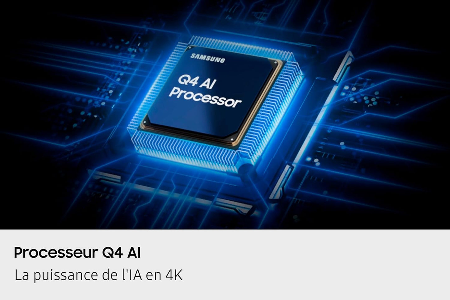 TV AI 75 Pouces QLED 75Q7F3 4K Smart TV, Quantum Dots, Q4 AI Processor, Wifi, Airplay, HDR, Q-Symphony, OTS Lite, Knox Security, Gaming Hub, Bixby, Application Opérateurs Intégrées