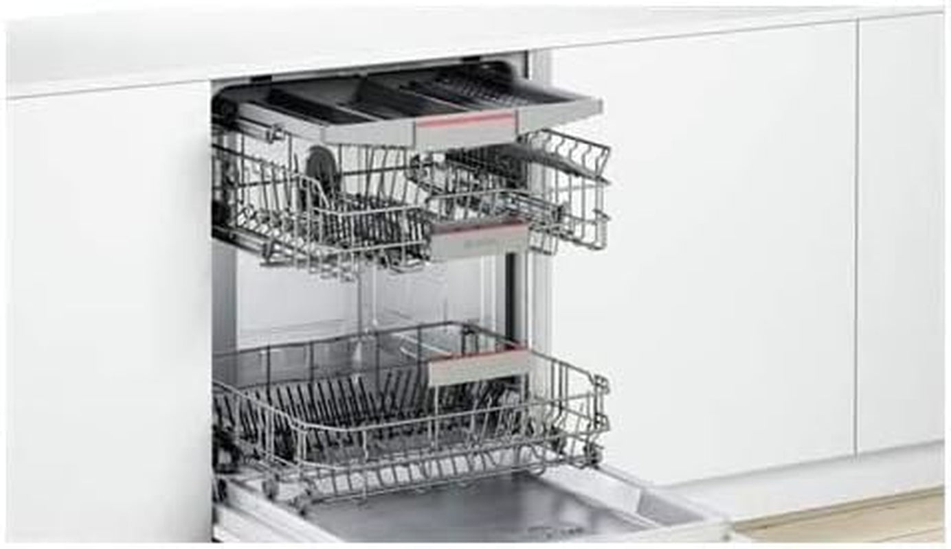 Serie 4 SMV46KX04E Lave-Vaisselle Entièrement Intégré 13 Places A++ - Lave-Vaisselles (Entièrement Intégré, Taille Maximum (60 Cm), Blanc, Argent, Boutons, LED)