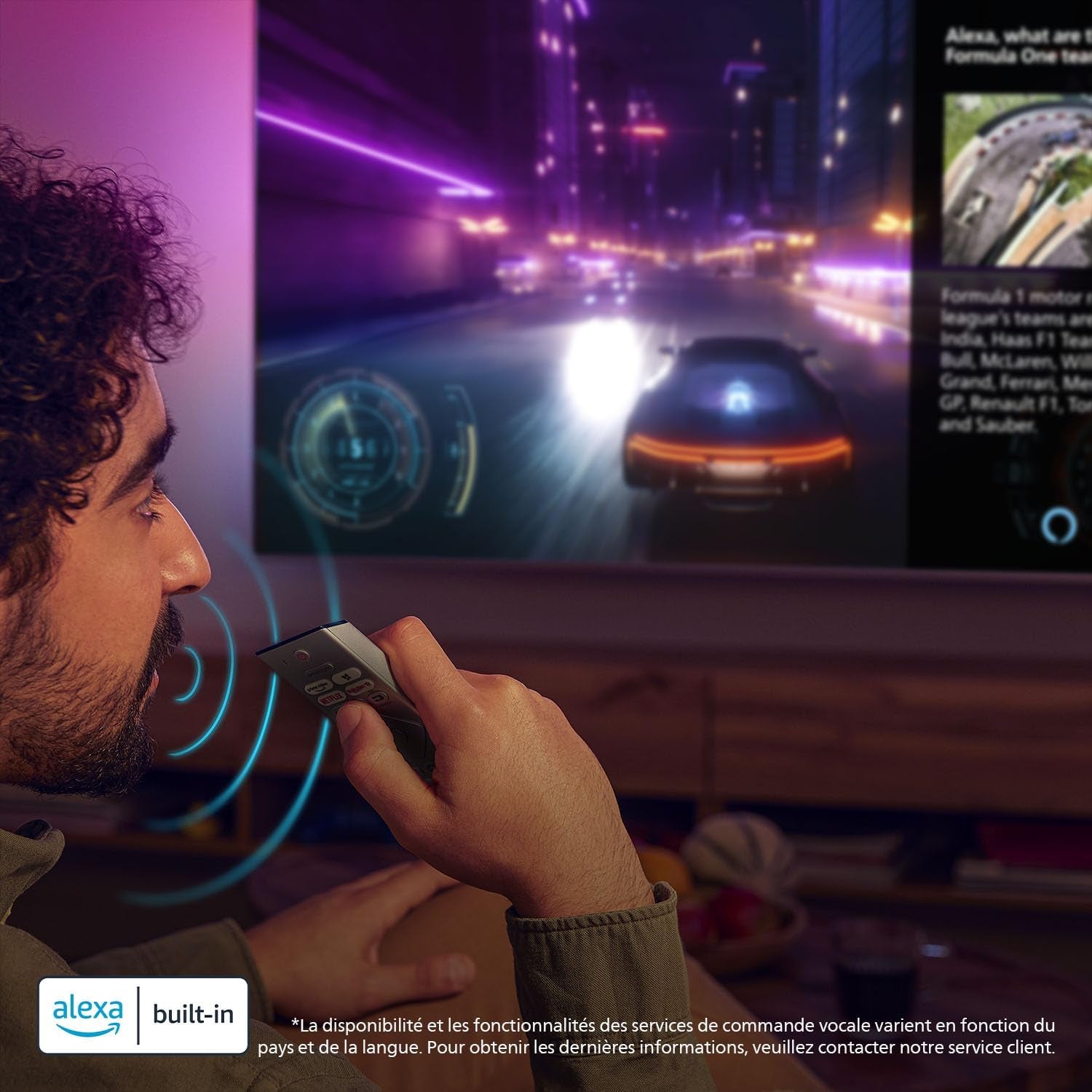 Philips Ambilight 65PUS8200 4K LED Smart TV - Écran 65 Pouces Avec Plateforme Pixel Precise Ultra HD, Titan OS Et Son Dolby Atmos, Compatible Alexa Et Assistant Vocal Google