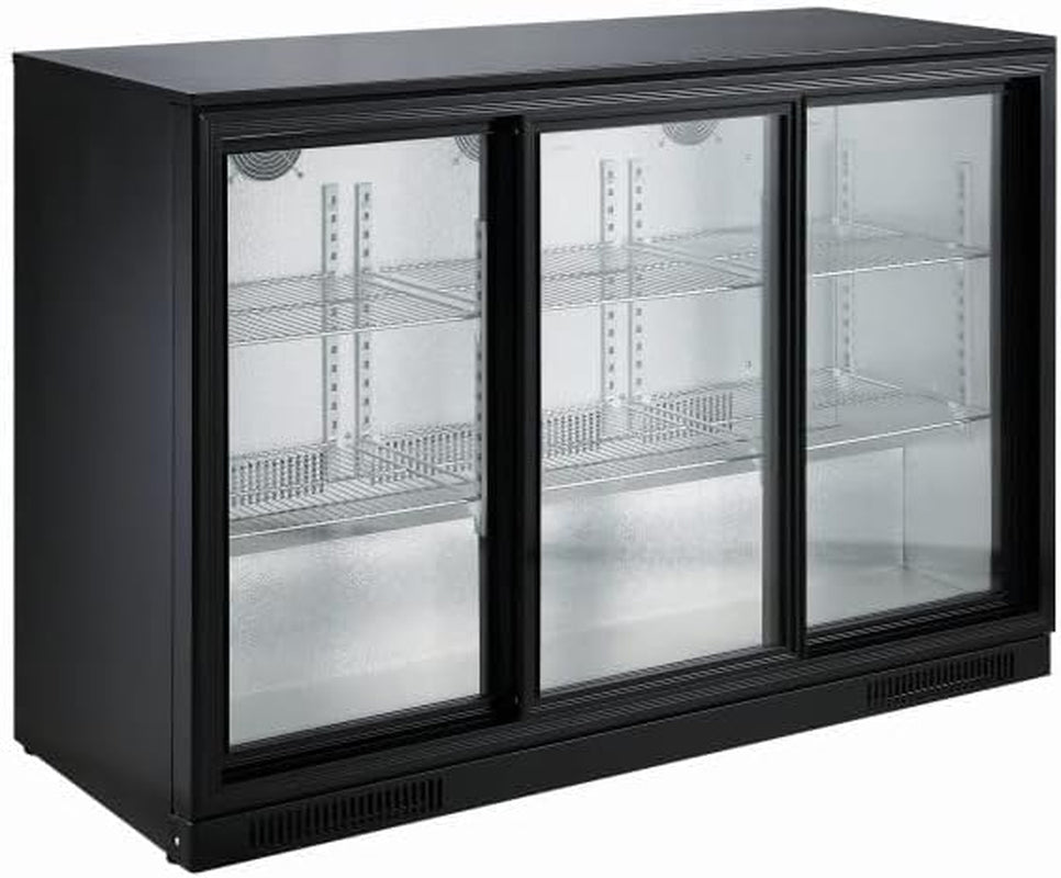 Arrière-Bar Réfrigéré 3 Portes Vitrées 298 Litres - Combisteel - R600Agepoedercoat Staal3 Portes298Vitrée/Coulissante
