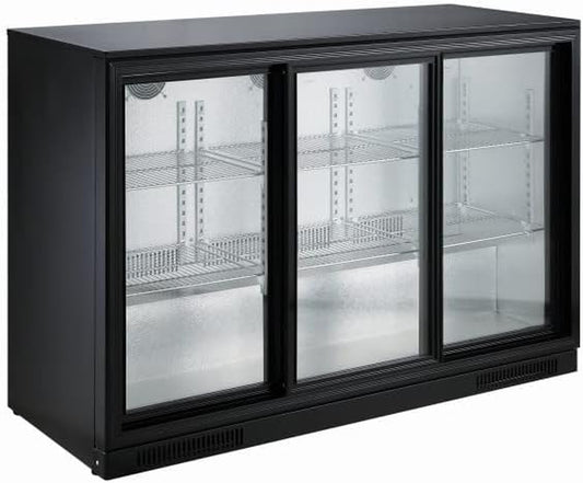 Arrière-Bar Réfrigéré 3 Portes Vitrées 298 Litres - Combisteel - R600Agepoedercoat Staal3 Portes298Vitrée/Coulissante