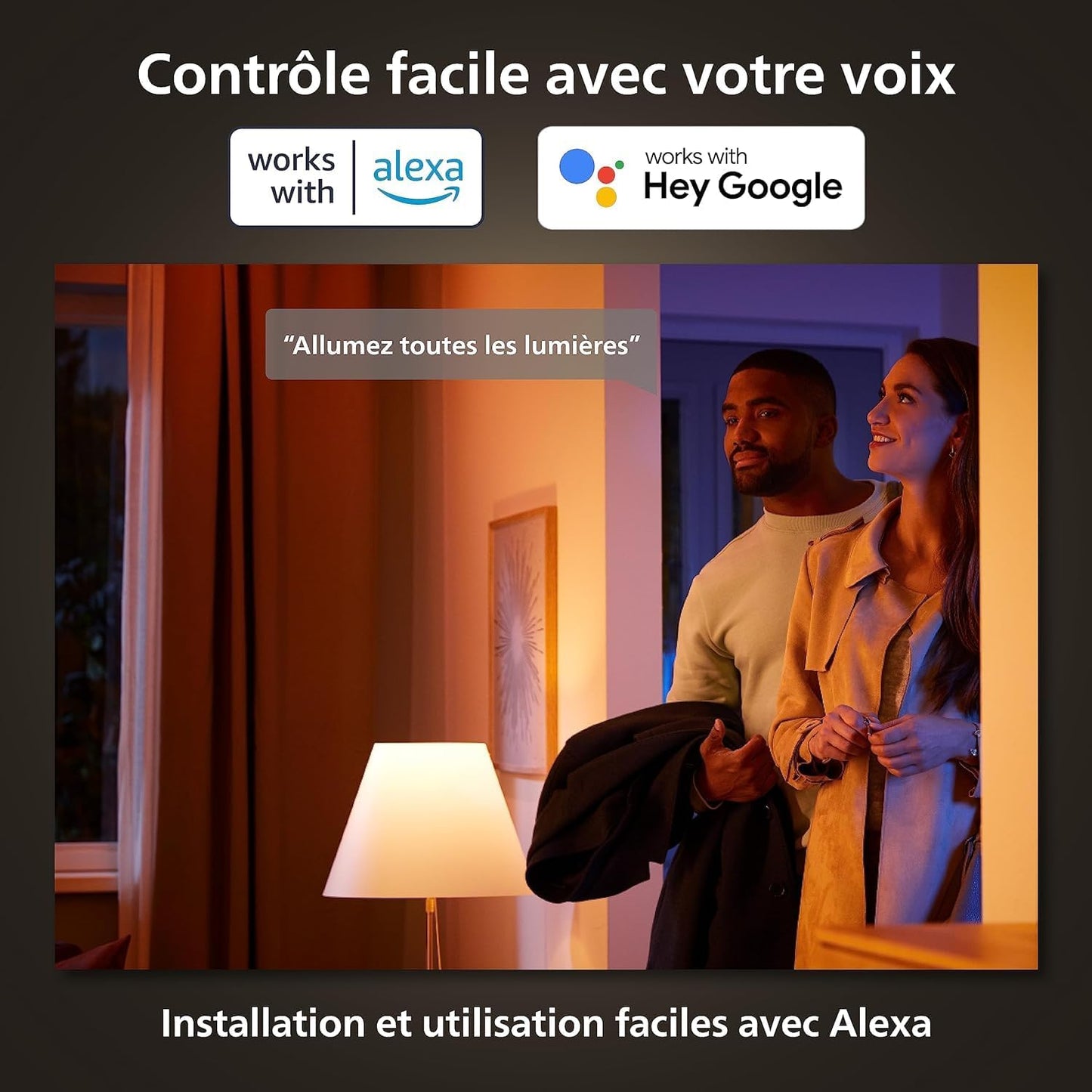 Philips Hue White and Color Ambiance, Ampoule LED Connectée Sphérique Compatible Bluetooth, E14, Fonctionne Avec Alexa, Google Assistant Et Apple Homekit, Lot De 2