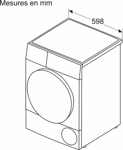Bosch WQG1420DFR Série 6 - Sèche-Linge, Autodry | Blanc, 9 Kg, Pompe À Chaleur, Anti-Froissage, Option Demi-Charge, Séchage Rapide 40 Minutes