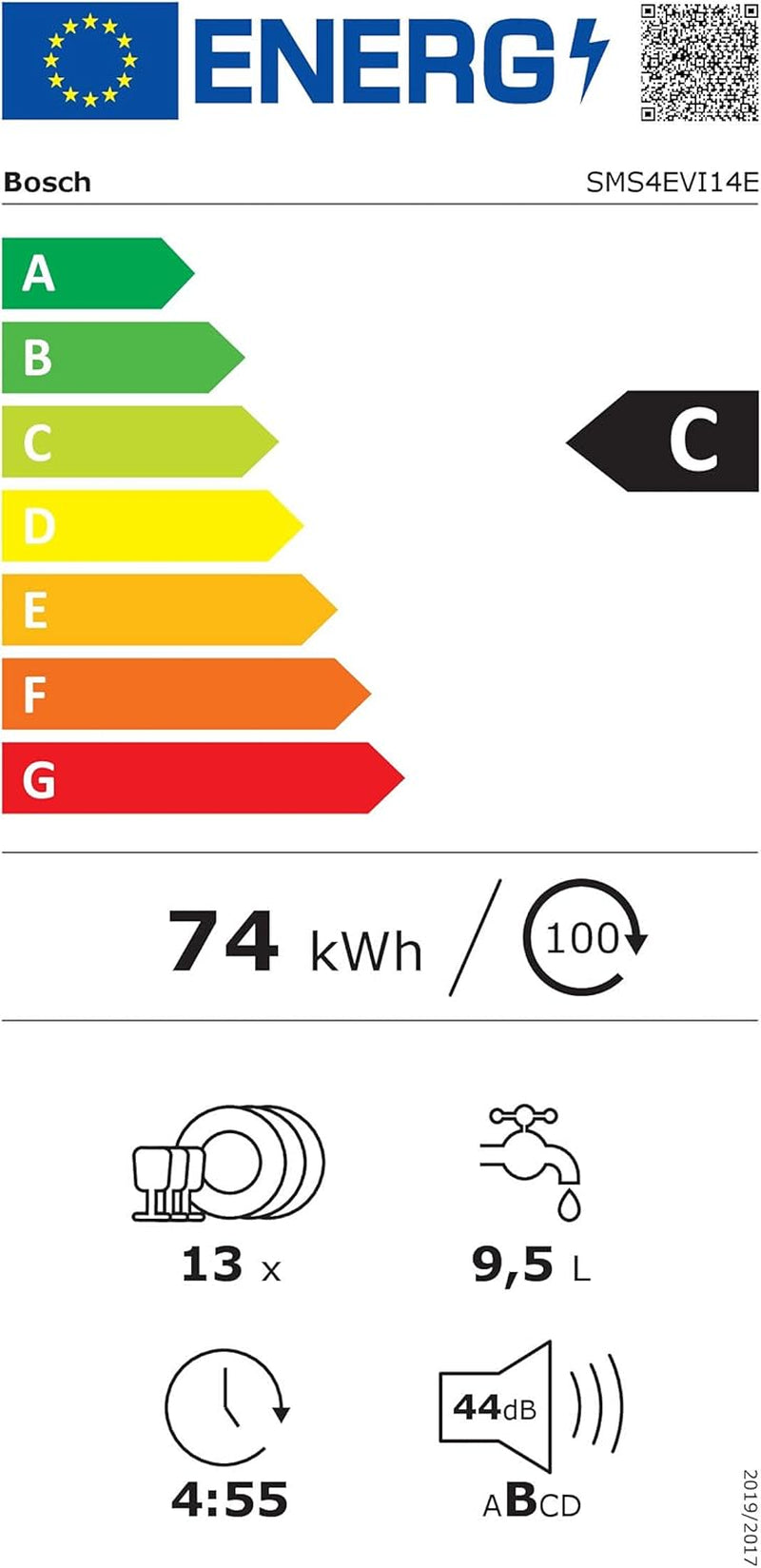 Électroménager SMS4EVI14E Série 4 Lave-Vaisselle De Libre Position 60 Cm Inox