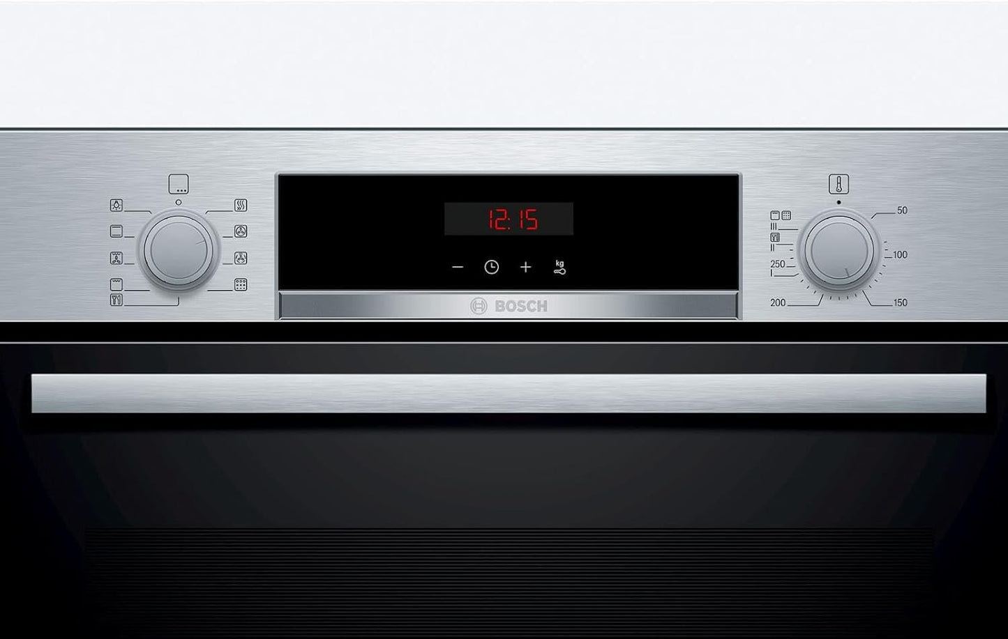 HBA573BS1 Série 4 Four Encastré A, 71 L, En Acier Inoxydable, Porte Rabattable, Écran LED, 5 Types De Chauffage, Autopilot 10, Pyrolyse, Air Chaud 3D