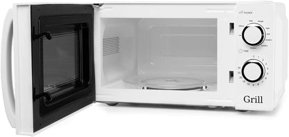 Mig 2130 Four À Micro-Ondes Avec Grill, 20 L De Capacité, 5 Niveaux De Fonctionnement Et 3 Fonctions Combinées, Minuterie Jusqu’À 30 Min, 700-900 W, Blanc