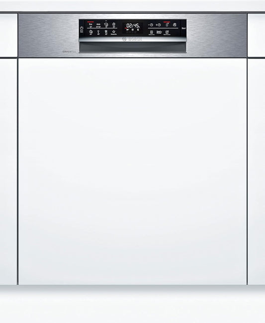 SMI6ECS93E - Série 6 - Lave-Vaisselle Encastrable Avec Bandeau - Home Connect - 13 Couverts - Silence plus 40 Db - Metallic