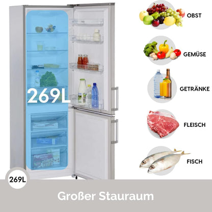 PKM Kühl Gefrierkombination Höhe 180Cm X Breite 56Cm Inox KG249.4A++IX
