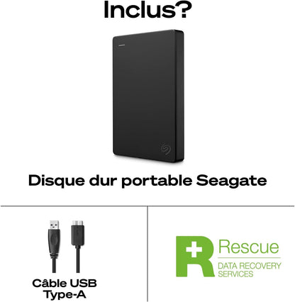 1Todisque Dur Portable | USB 3.0 (STGX1000400) | Stockage HDD Quotidien. Sauvegarde Plug-And-Play. Windows & Macos. Essai Adobe CC. Garantie 2 Ans + Rescue