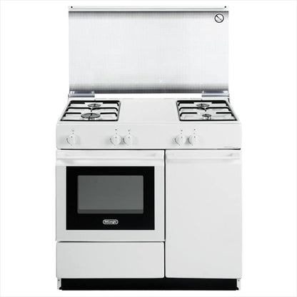 De Longhi Cuisine SGW-854N À Gaz 4 Feux Et Four À Gaz Couleur Blanche