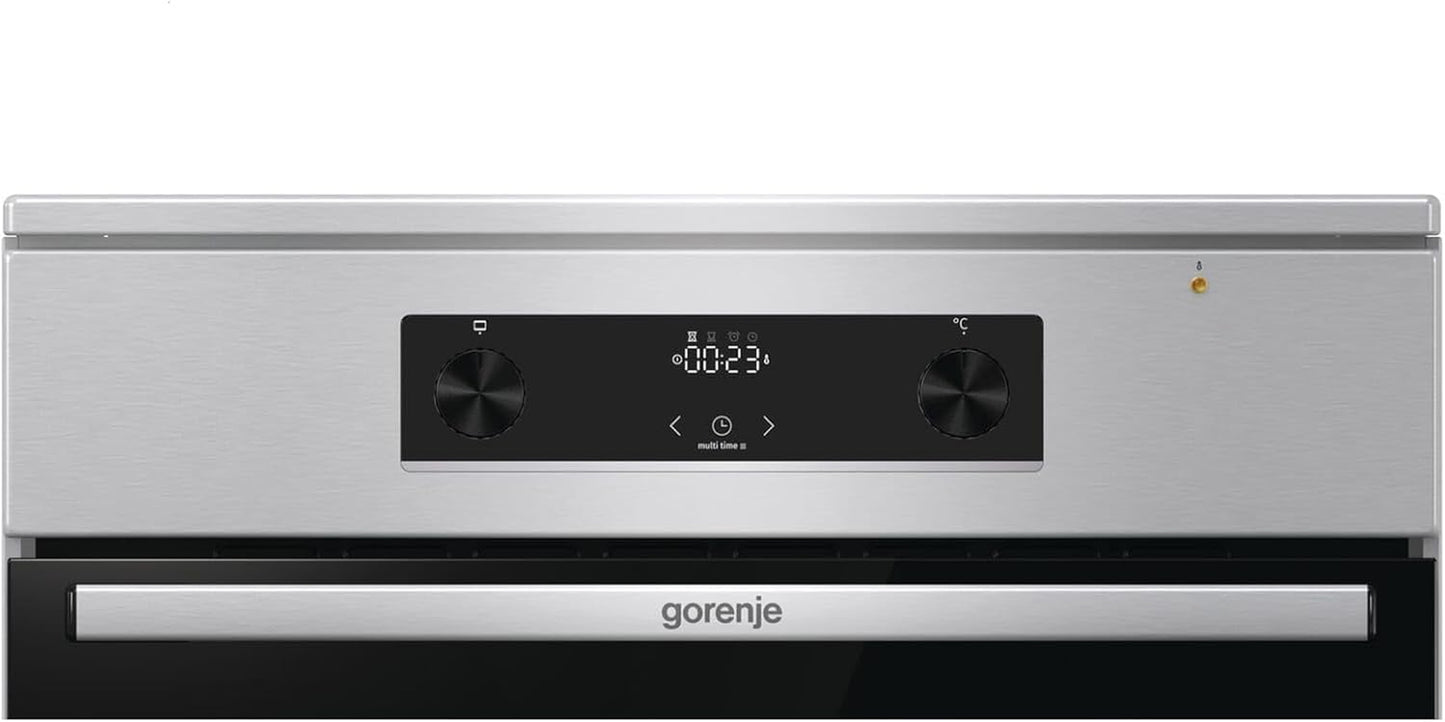 GEIT6C60XPG Cuisinière Électrique Sur Pied Avec Plaque À Induction / 60 Cm / 71 L/Airfry/Sécurité Enfant/Gentleclose/Aquaclean/Bridgezone/Powerboost/Acier Inoxydable