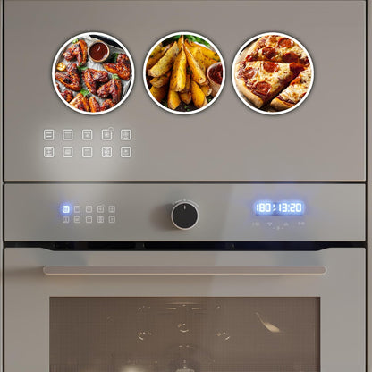 Four Encastrable Multifonction 60 Cm Bolero Hexa AF316000 Glass Grey A. 3400W, 81L, 11 Fonctions Avec Airfryer Master, Pizza Master, Steam Asisst, Steam Easyclean, Cuisson 3D, Décongélation