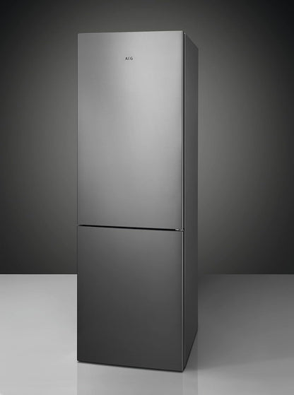 RCB632D4MM Réfrigérateur-Congélateur Autonome/Série 6000 Avec Twintech / 1860 Mm/Partie Congélateur Inférieure / 330 L/Nofrost/Couleur : Portes En Acier Inoxydable, Côtés Gris/D