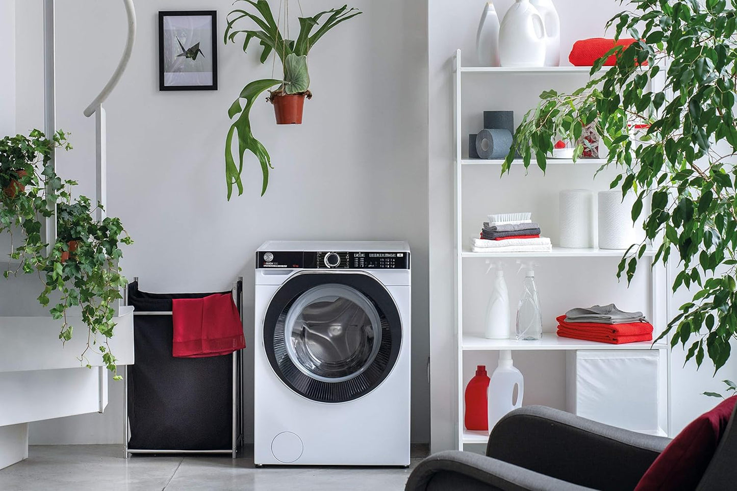 Lave-Linge Hublot  HWP 610AMBC/1-S - 10 Kg - Induction - Vapeur - 1600 Trs/Min - Classe a - Connecté - Blanc