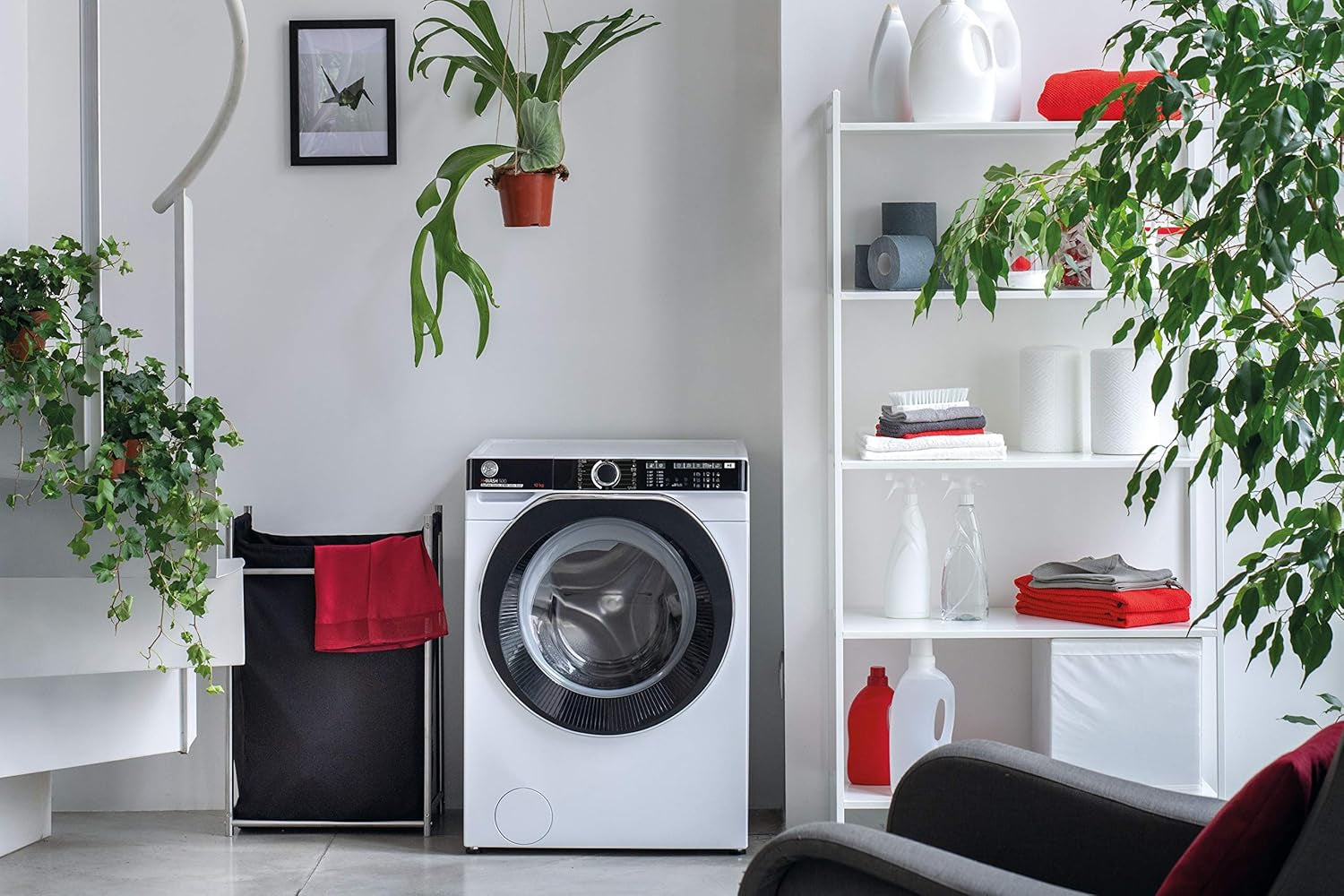 Lave-Linge Hublot  HWP 610AMBC/1-S - 10 Kg - Induction - Vapeur - 1600 Trs/Min - Classe a - Connecté - Blanc