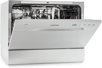 Mini Lave Vaisselle Encastrable De 6 Couvert, Lave-Vaisselles Silencieux, 6 Programmes De Lavage, Petit Lave-Vaisselle De Table, Lave Vaisselle Portable, Facile À Installer Pour La Maison