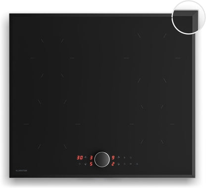 Klarstein Magnichef Plaque Induction Encastrable - 4 Zones, 8200W Boost, Commande Magnétique, Minuterie, Sécurité Enfant, Détection Casserole, Plaque Cuisson Induction