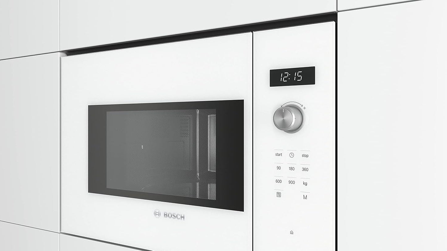BFL554MW0 Série 6 - Micro-Ondes Intégrable - 59 X 38 Cm - 25 Litres - Blanc