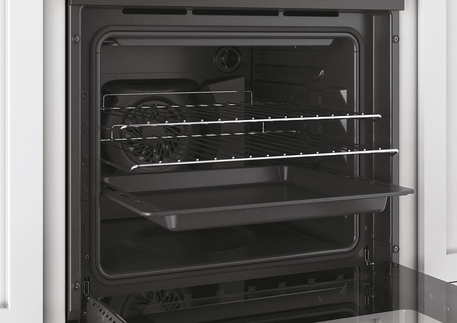 FCC604GH/E Four Électrique Encastré, Ventilé, Capacité 65 Litres, Fonction Pizza, 8 Programmes, 56,8 X 59,5 X 59,5 Cm, Style Rustique, Noir, Classe A+