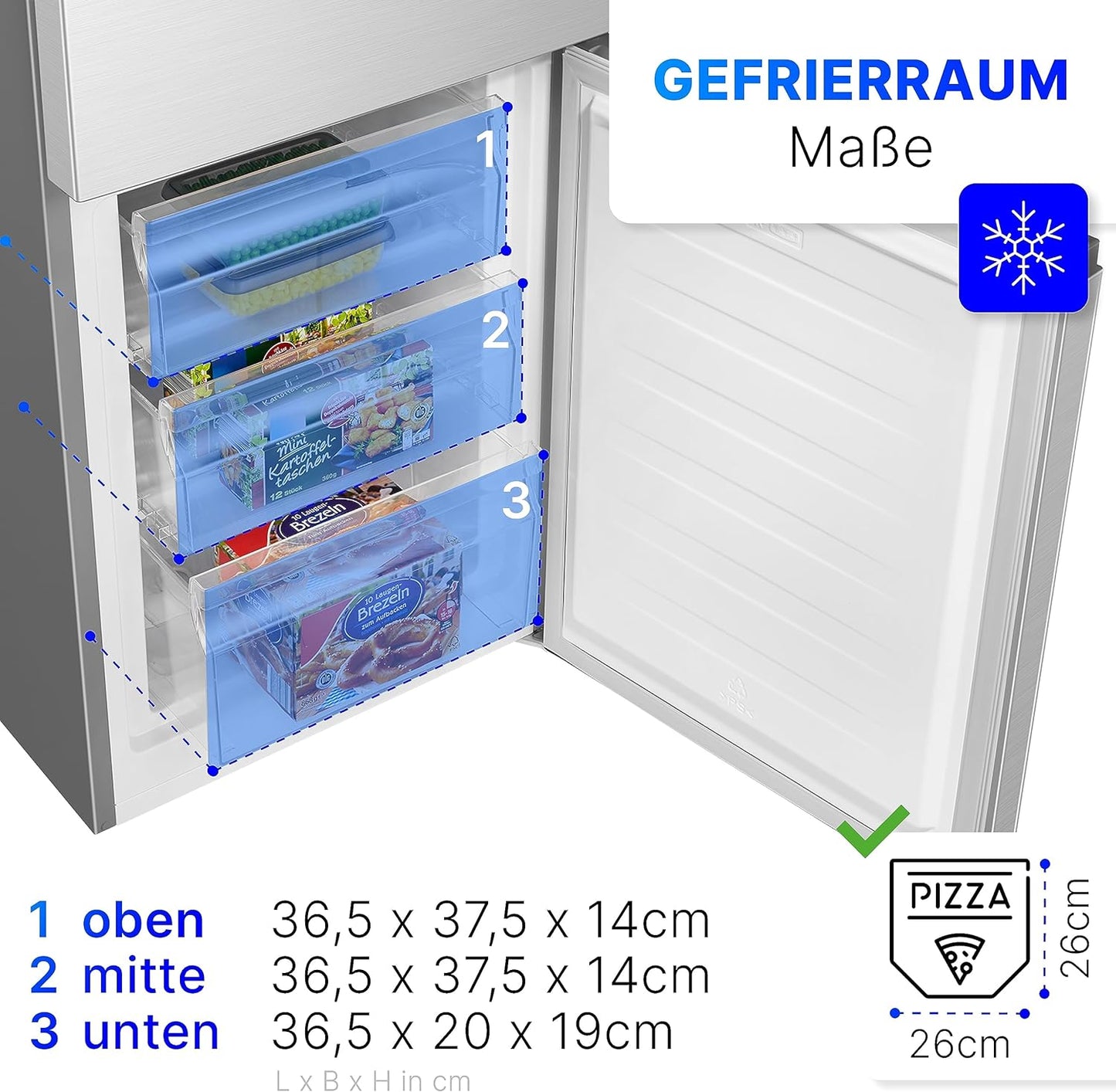 Bomann, Réfrigérateur-Congélateur Indépendant, 55 Cm De Large, 268 L, Eclairage LED, KG7353, Inox