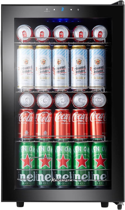KRC-68GE Réfrigérateur À Boissons, Petit Réfrigérateur À Bouteilles Avec Panneau De Commande Tactile, Zone De Refroidissement 3-18 °C, Réfrigérateur À Bière, 68 Litres, 38 Db, Éclairage
