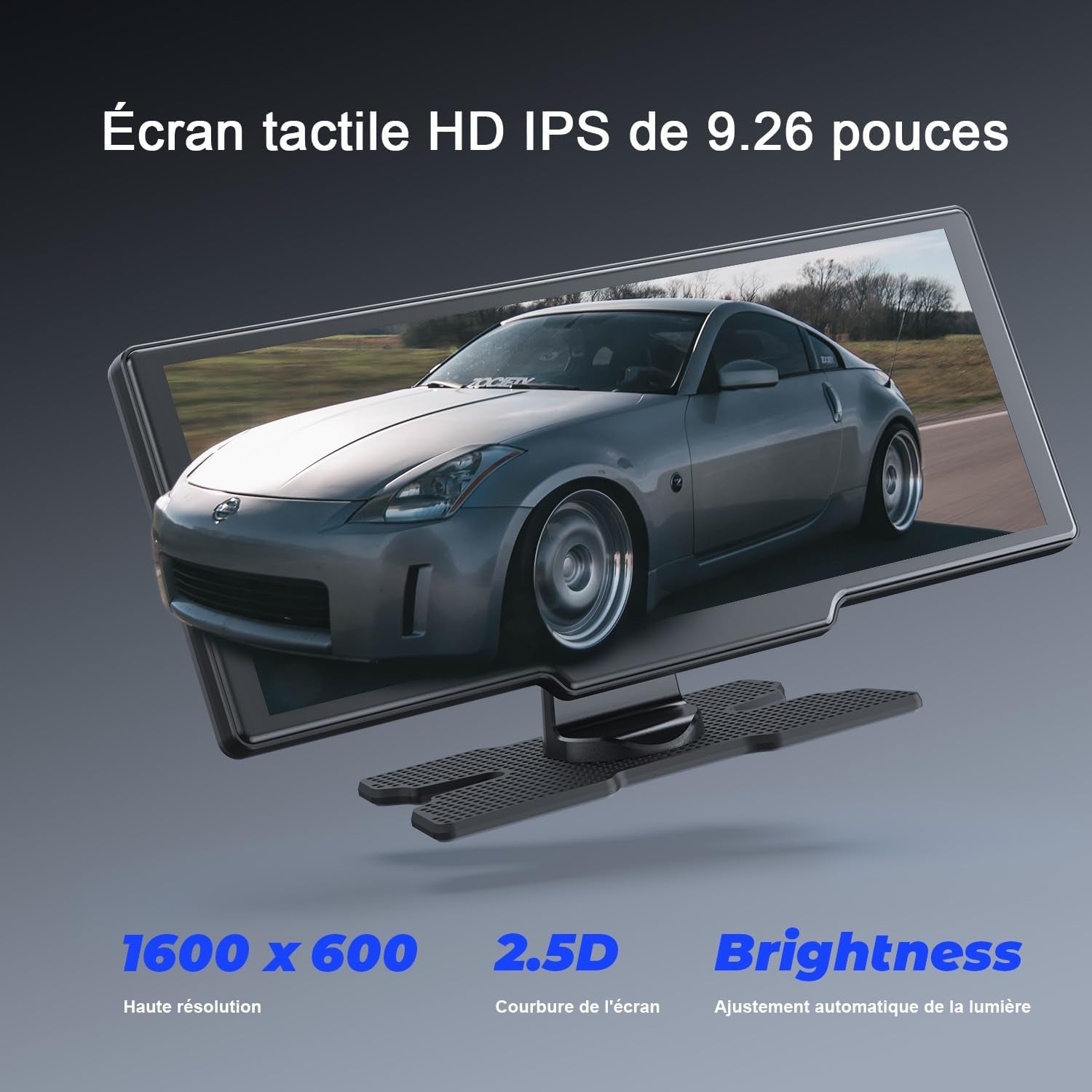 9,26'' Carplay Voiture Apple Carplay & Android Auto, Dashcam Avant | 4K + Caméra De Recul HD, 60FPS, Mise À Jour OTA, GPS, Commande Vocale, Mirror Link, Bluetooth 5.2, AUX, Fm，Avec 64Go Carte