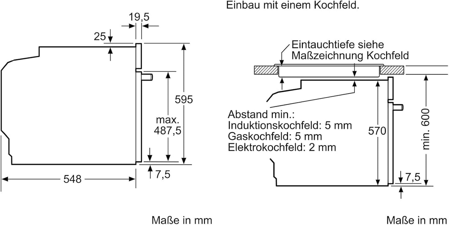 Neff B2CCG6AK0 N30 EEK: a Einbaubackofen, 60 Cm Breit, 71 L, Pyrolytisch+Hydrolytisch, Led-Display, Grill, Circotherm, Kindersicherung, Schwarz