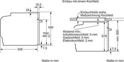 Neff B2CCG6AK0 N30 EEK: a Einbaubackofen, 60 Cm Breit, 71 L, Pyrolytisch+Hydrolytisch, Led-Display, Grill, Circotherm, Kindersicherung, Schwarz
