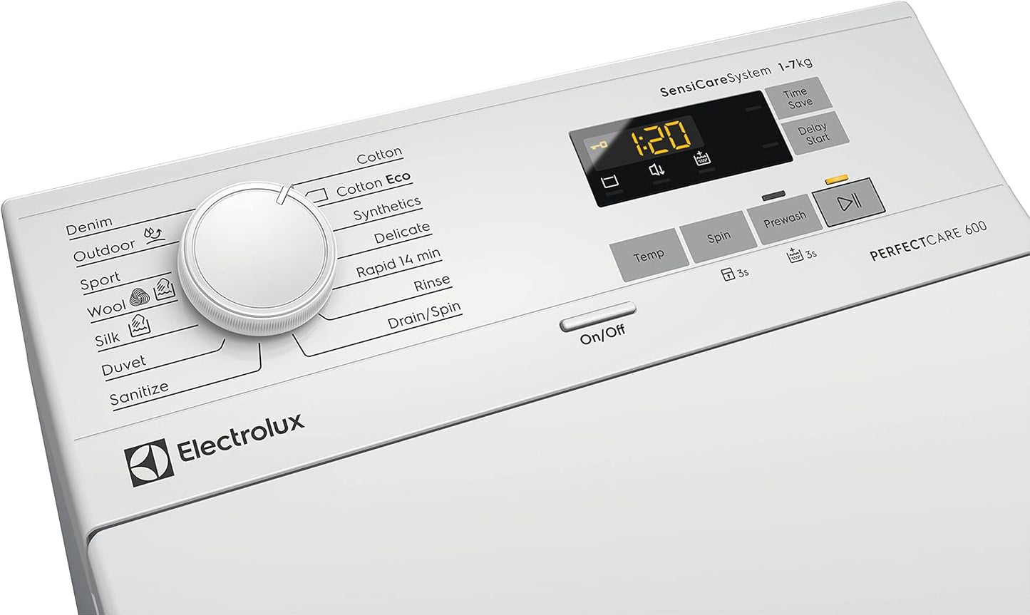 Perfectcare 600 Machine À Laver À Charge Par Le Haut 6 Kg, EW6T562L, Technologie Sensicare, 908 X 397 X 599 Mm
