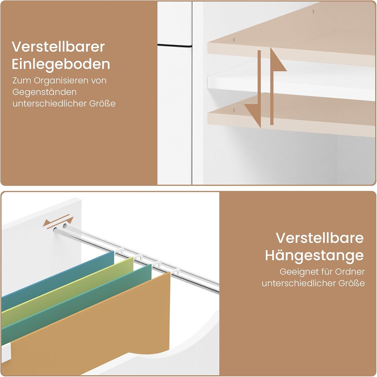 Caisson De Bureau Sur Roulettes, 80X39,5X69,5 Cm,Blanc | Avec 3 Tiroirs Et 2 Compartiments Ouverts, Armoire À Dossiers, Meuble De Rangement, Pour Bureau, Chambre